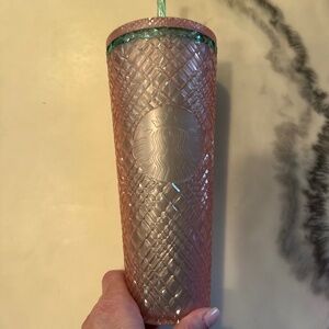 Starbucks Jeweled Pink and Green 24 oz. Tumbler